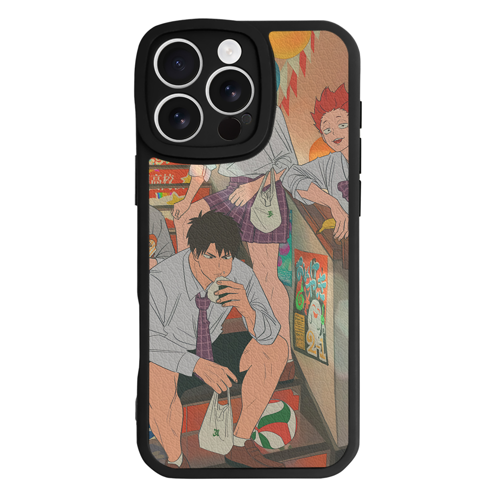 （画像用） ハイキュー!! Haikyu!! 【iPhone 16シリーズ対応】シリコンスマホケース（レザー調） 材質：シリコン